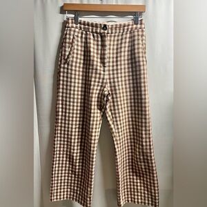 Sezane OG Martin Crop Gingham Pants  36